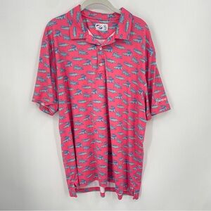 Bermies Performance Polo Size XL alligator croc crocodile pink green